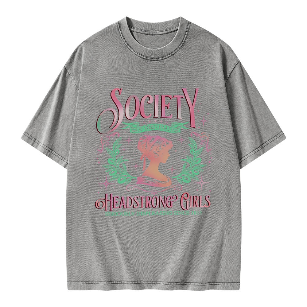 Pagewings Society Of Obstinate Headstrong Girls Jane Unisex Washed T-shirt