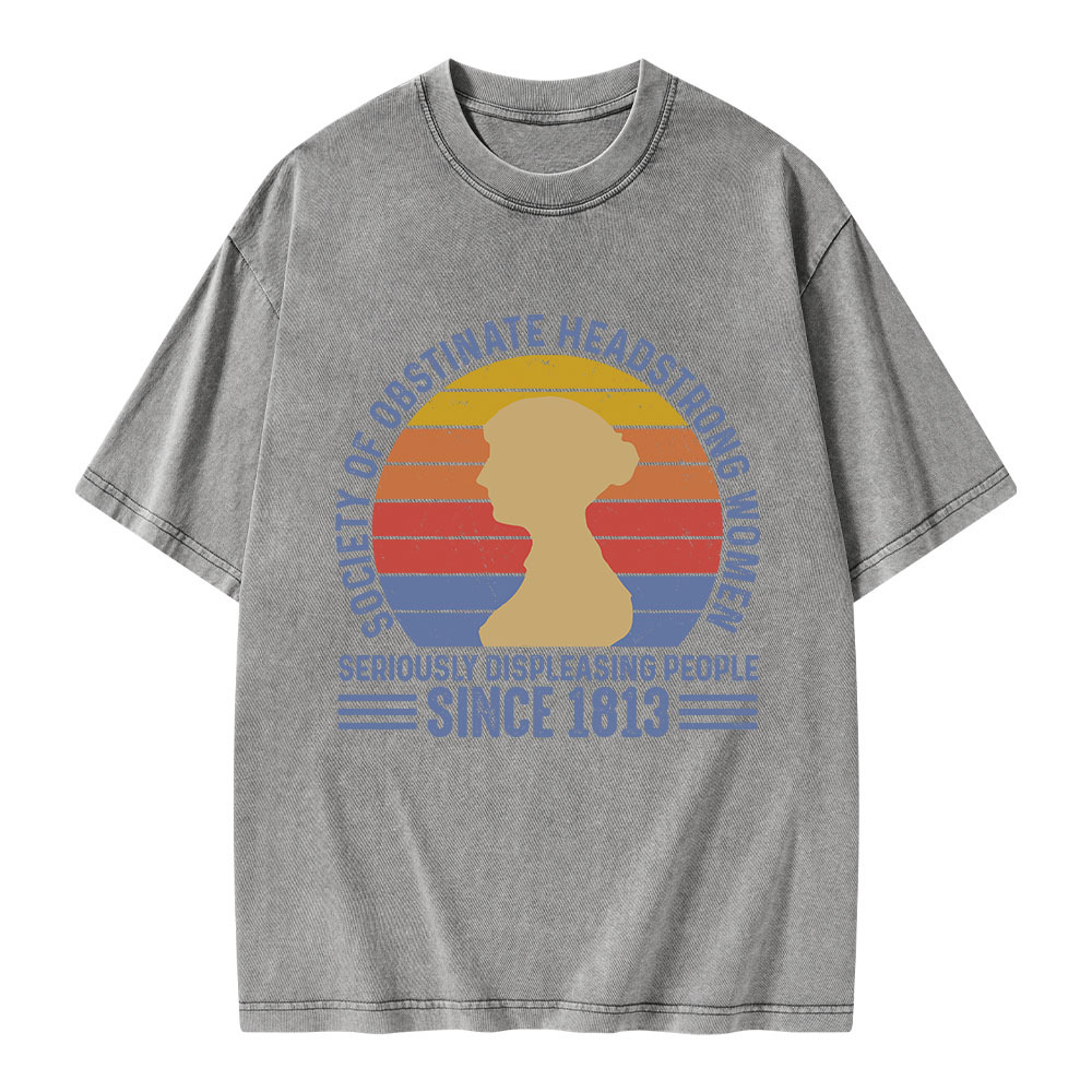 Pagewings Book Society of Obstinate Headstrong Women Unisex Washed T-shirt