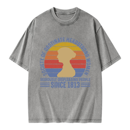 Pagewings Book Society of Obstinate Headstrong Women Unisex Washed T-shirt
