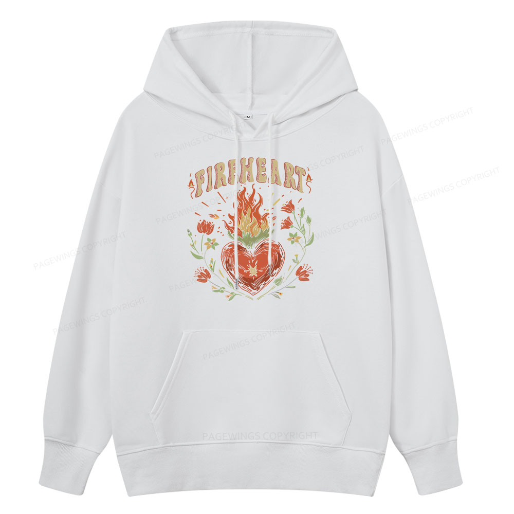 Pagewings Vintage Fire-heart Unisex Classic Hoodie
