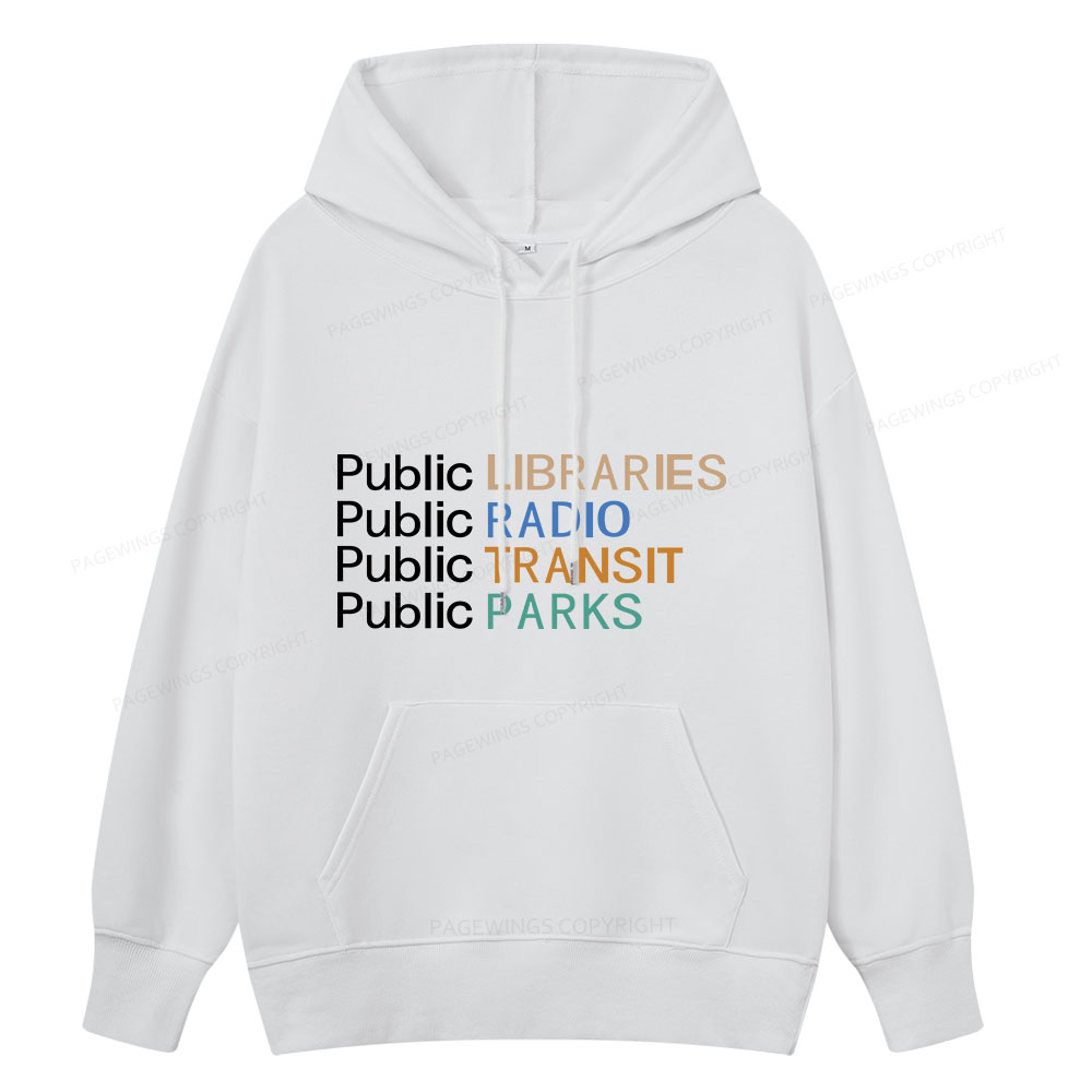Pagewings Public Libraries Radio Transit Parks Unisex Classic Hoodie
