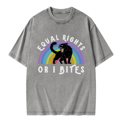 Pagewings Equal Rights or I Bites Unisex Washed T-shirt
