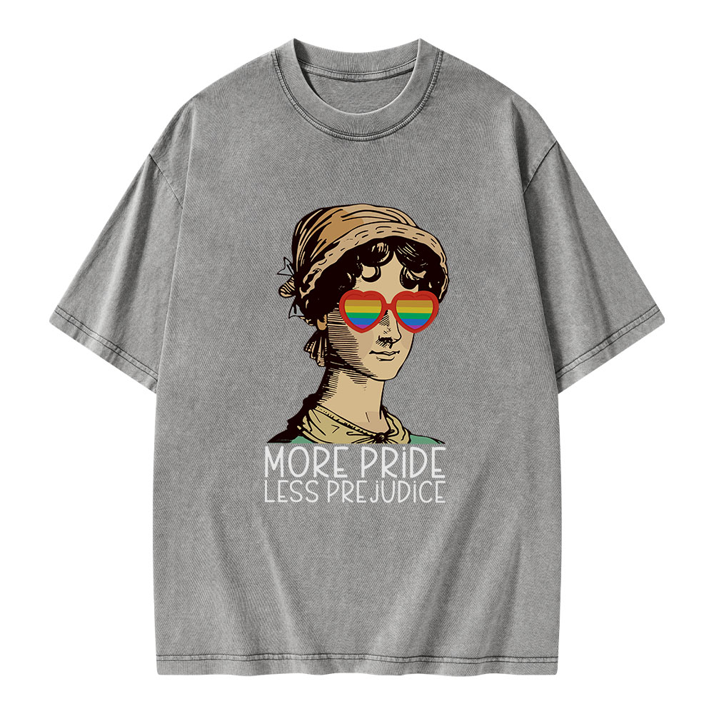 Pagewings More Pride Less Prejudice Book Unisex Washed T-shirt
