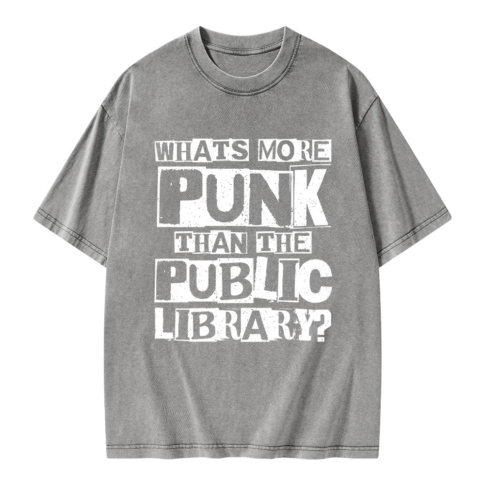 Pagewings What‘s More Punk Than the Public Library Unisex Washed T-shirt