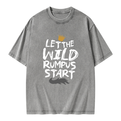 Pagewings Let the Wild Rumpus Start  Unisex Washed T-shirt