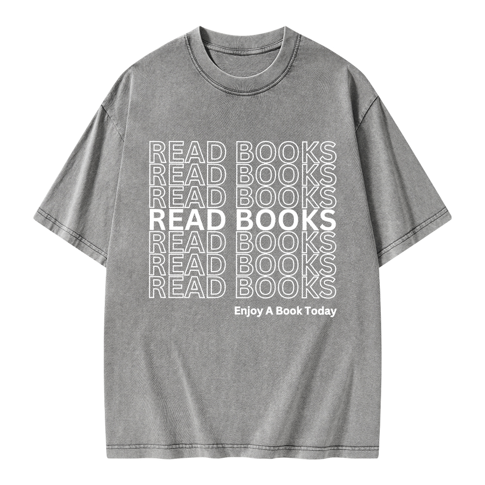 Pagewings Read Books Librarian Unisex Washed T-shirt