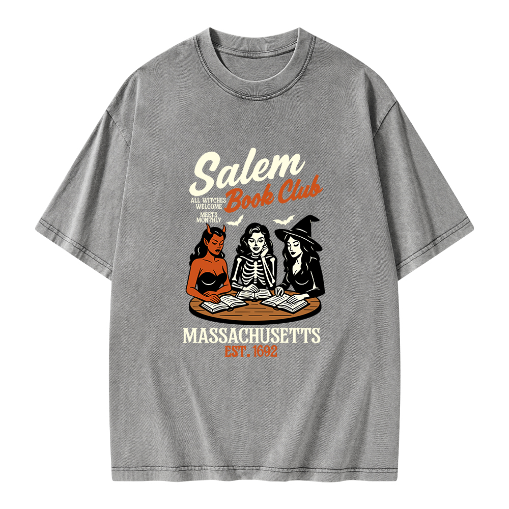Pagewings Salem Book Club Unisex Washed T-shirt