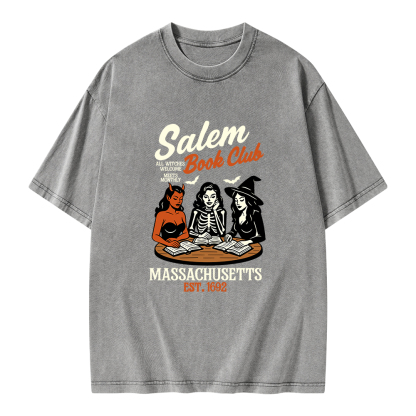 Pagewings Salem Book Club Unisex Washed T-shirt