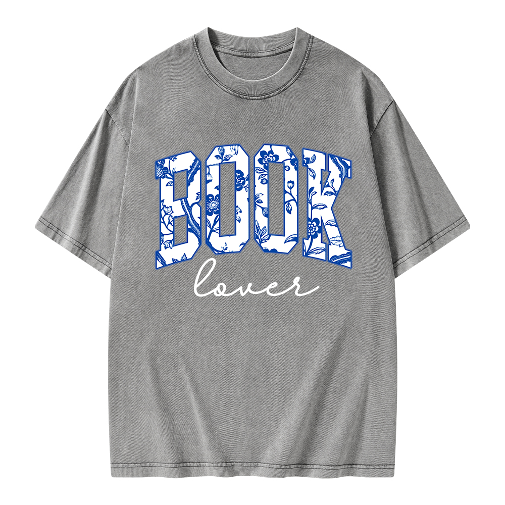 Pagewings Cute Book Lover Unisex Washed T-shirt