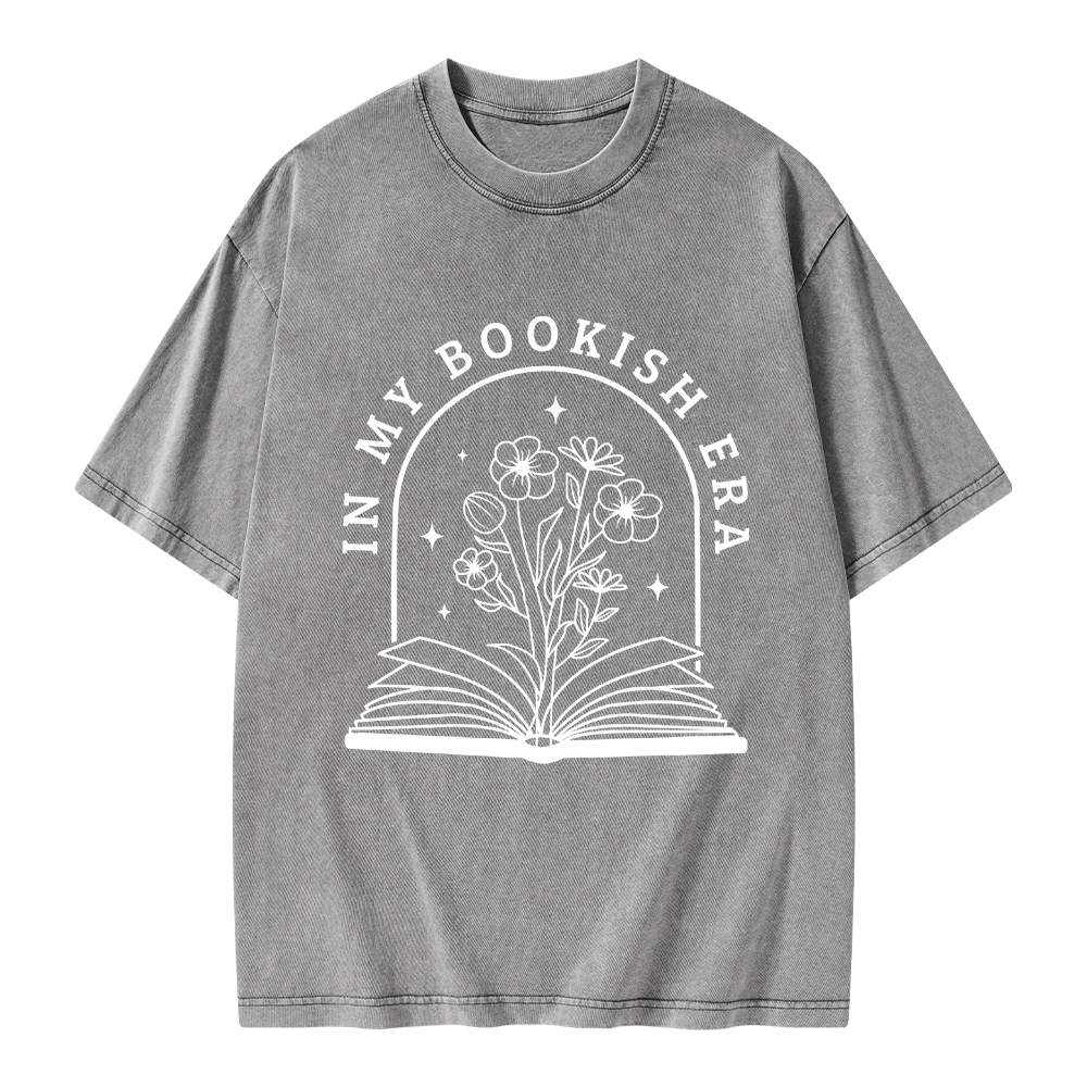 Pagewings In My Bookish Era Books Unisex Washed T-shirt