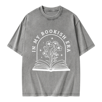 Pagewings In My Bookish Era Books Unisex Washed T-shirt