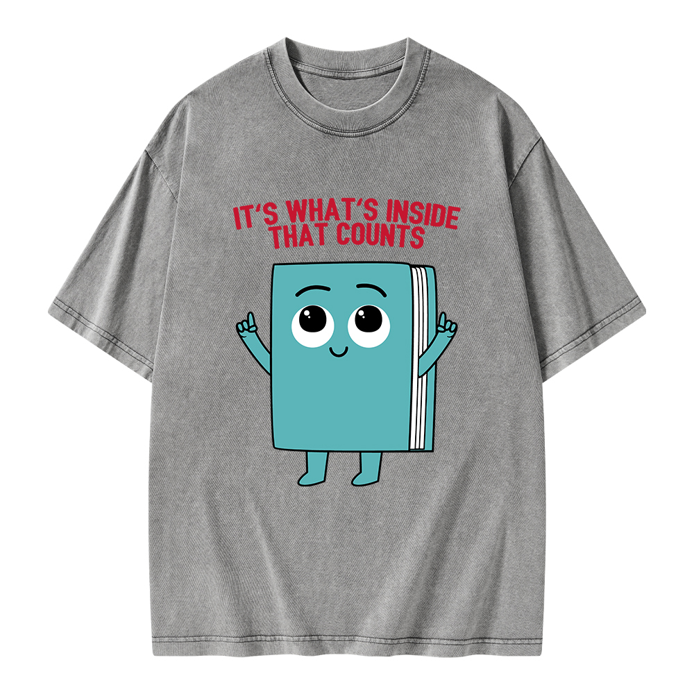 Pagewings It's What's Inside That Counts Unisex Washed T-shirt