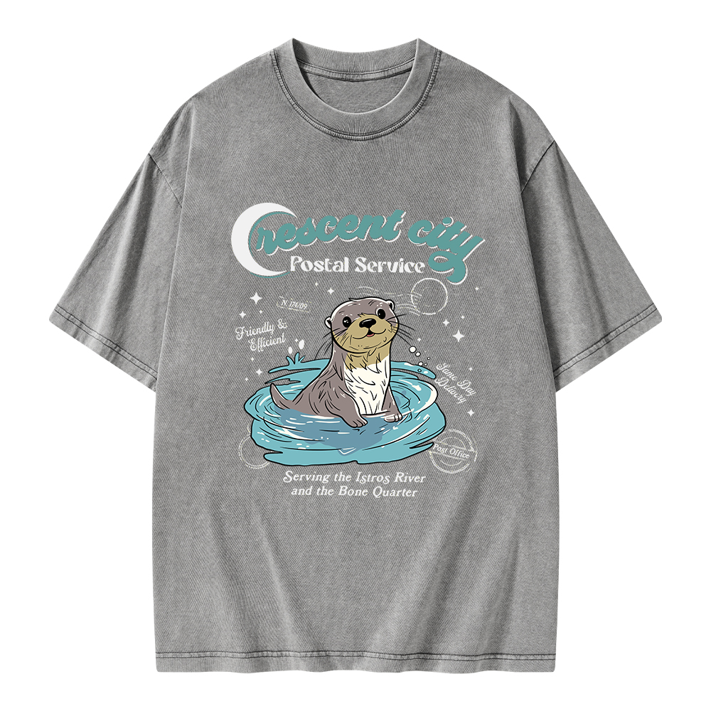 Pagewings Crescent City Postal Service Unisex Washed T-shirt