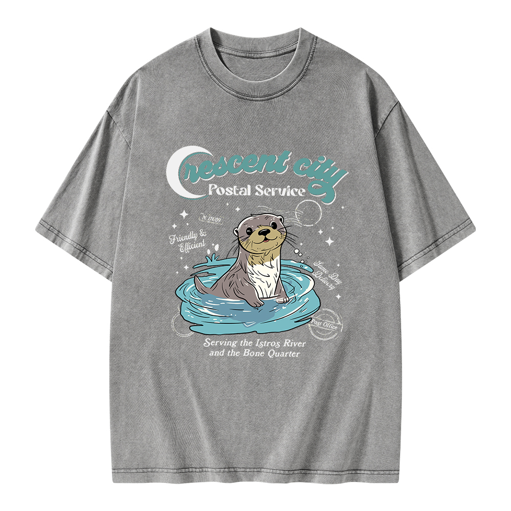 Pagewings Crescent City Postal Service Unisex Washed T-shirt