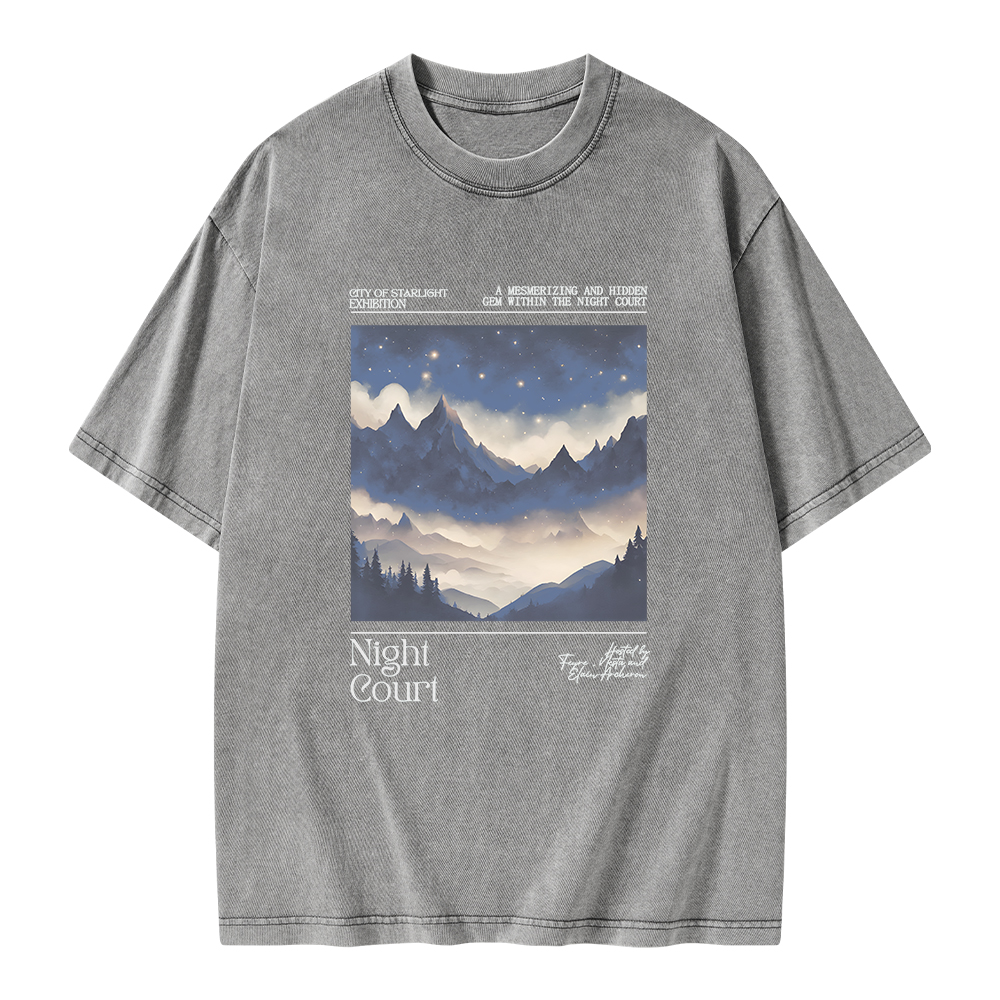 Pagewings Night Court Unisex Washed T-shirt