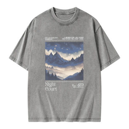 Pagewings Night Court Unisex Washed T-shirt