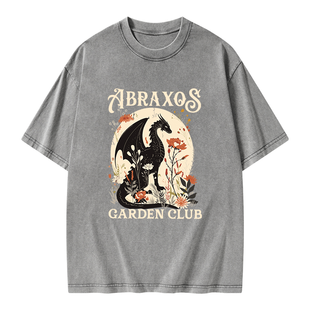 Pagewings Abraxos Flower Garden Club Unisex Washed T-shirt