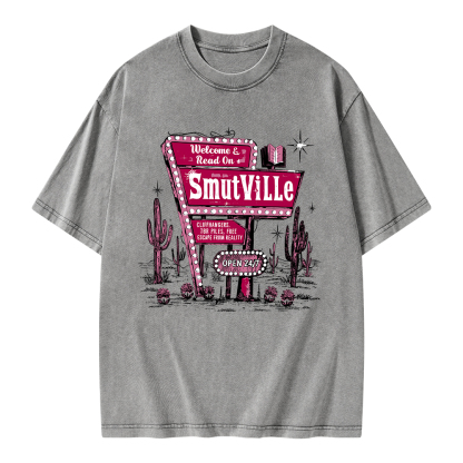 Pagewings Welcome To Smutville Unisex Washed T-shirt