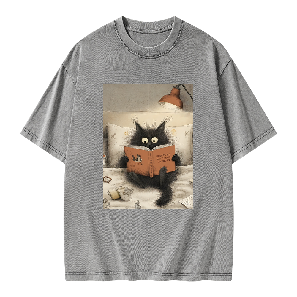 Pagewings Funny Bookish Unisex Washed T-shirt