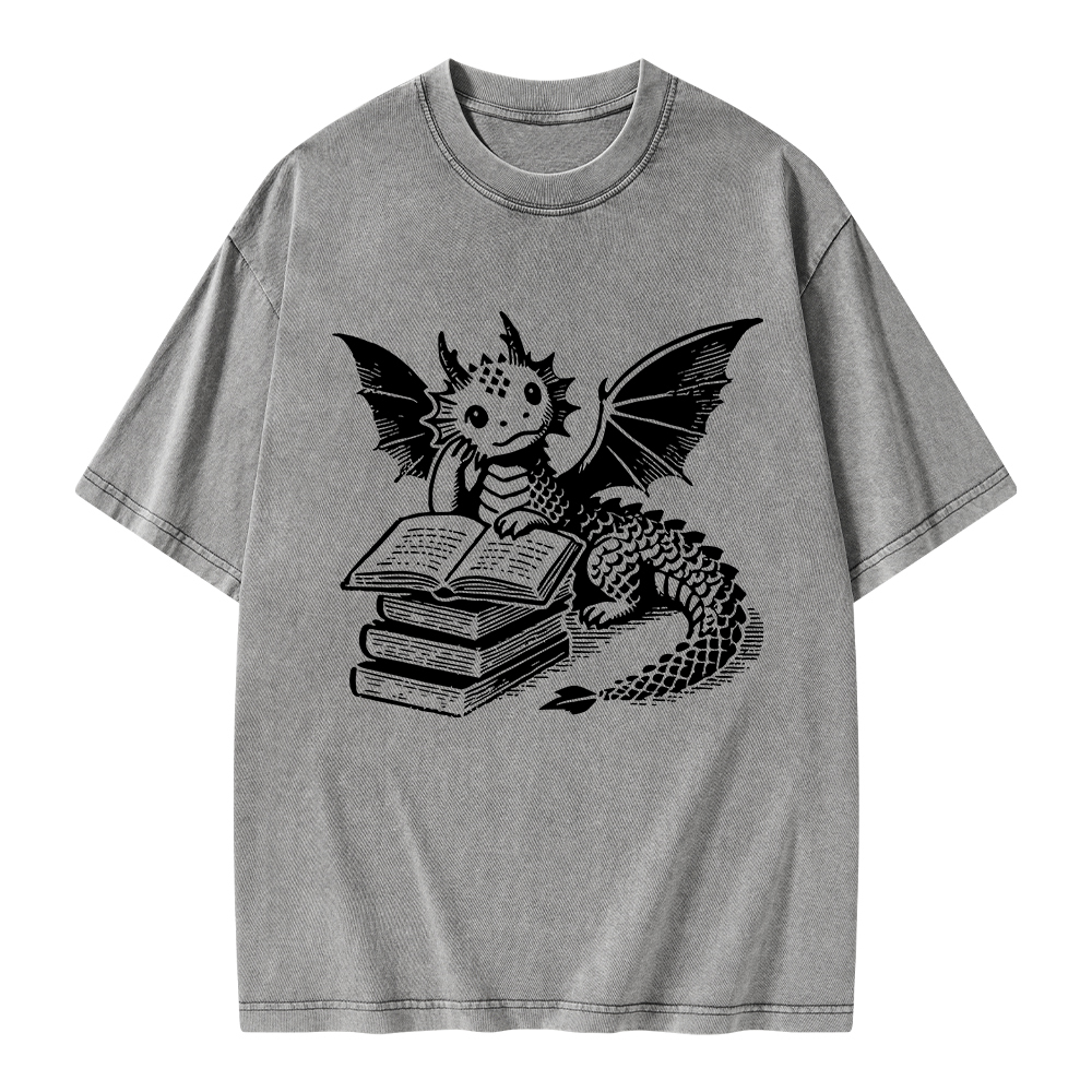 Pagewings I'm Not A Bookworm I'm A Book Dragon Unisex Washed T-shirt