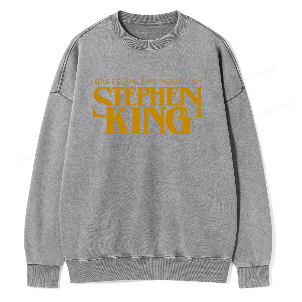 Pagewings Based On A Novel By Stephen King Unisex Washed Sweatshirt