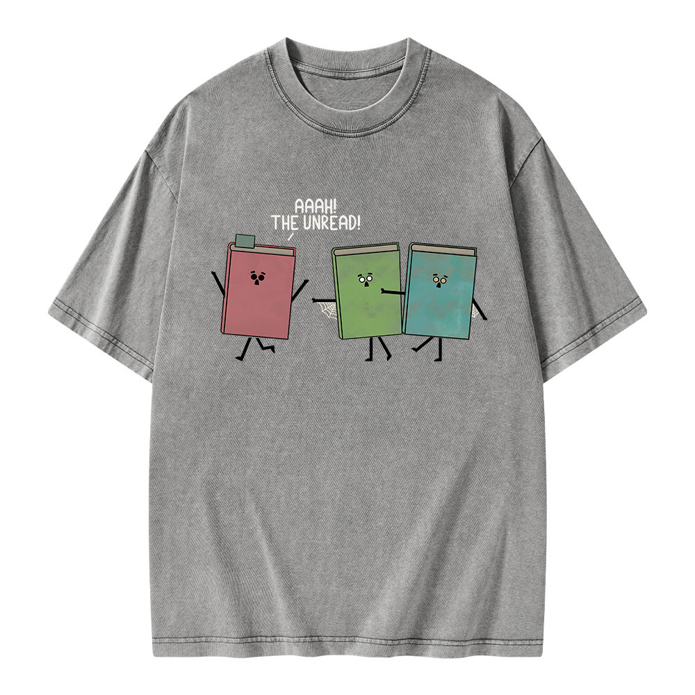 Pagewings Aaah The Unread Unisex Washed T-shirt