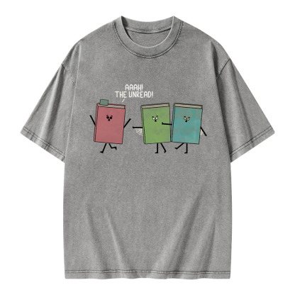 Pagewings Aaah The Unread Unisex Washed T-shirt