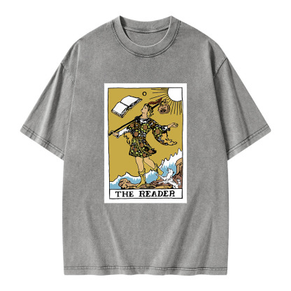 Pagewings Bookish Tarot--The Reader Unisex Washed T-shirt