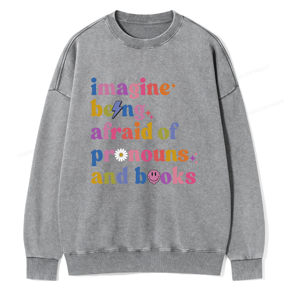 Pagewings Queer Book Club Unisex Washed Sweatshirt