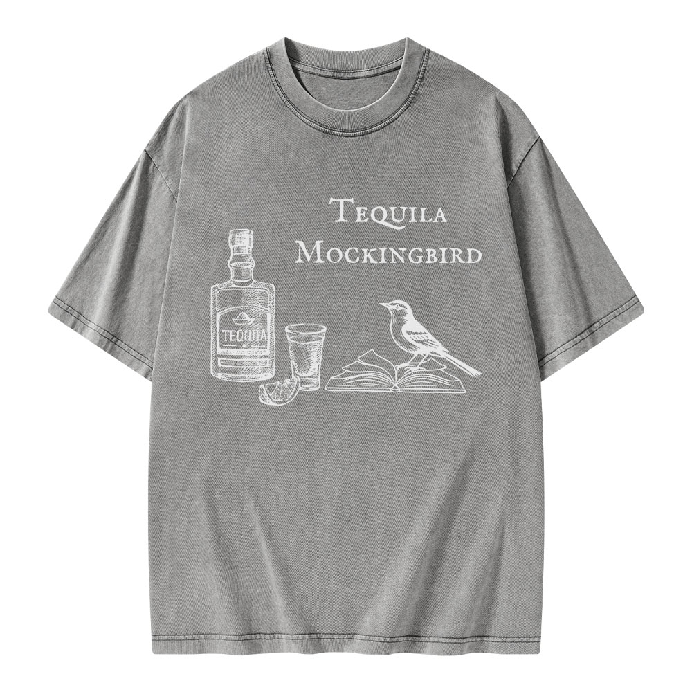Pagewings Tequila Mockingbird Unisex Washed T-shirt