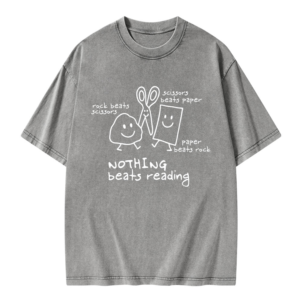 Pagewings Nothing Beats Reading Unisex Washed T-shirt