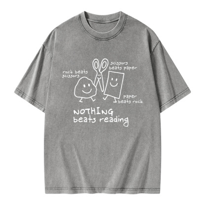 Pagewings Nothing Beats Reading Unisex Washed T-shirt