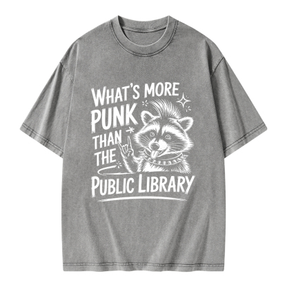Pagewings What’s More Punk Than The Public Library Unisex Washed T-shirt