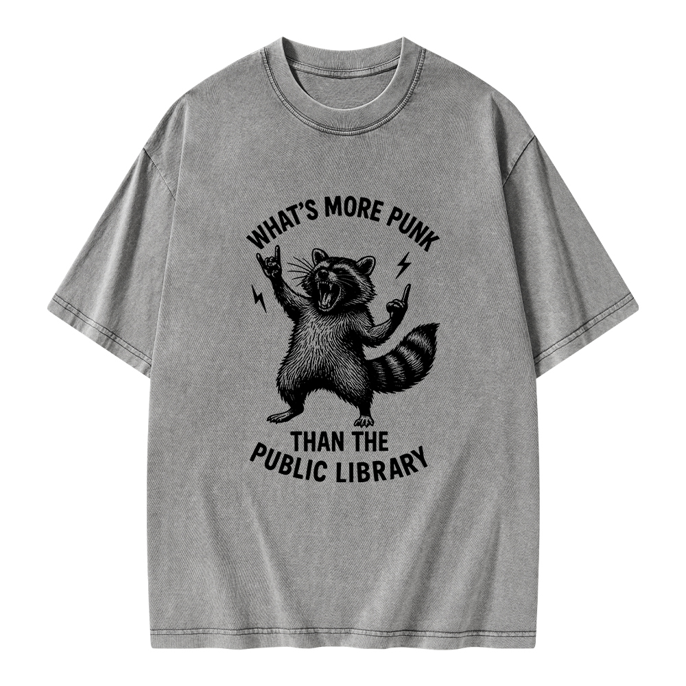 Pagewings What’s More Punk Than The Public Library Unisex Washed T-shirt
