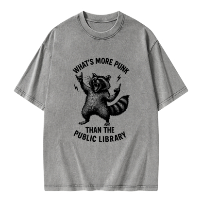 Pagewings What’s More Punk Than The Public Library Unisex Washed T-shirt