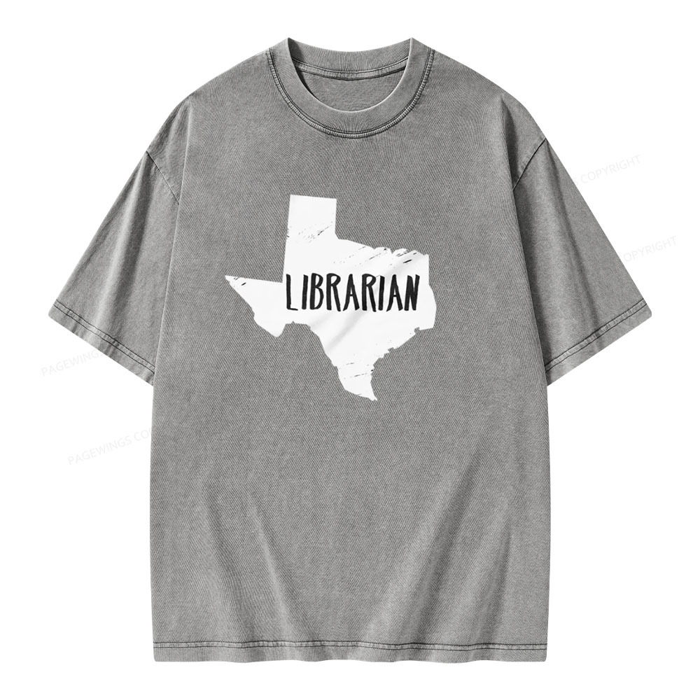 Pagewings Gift for Librarian  Unisex Washed T-shirt