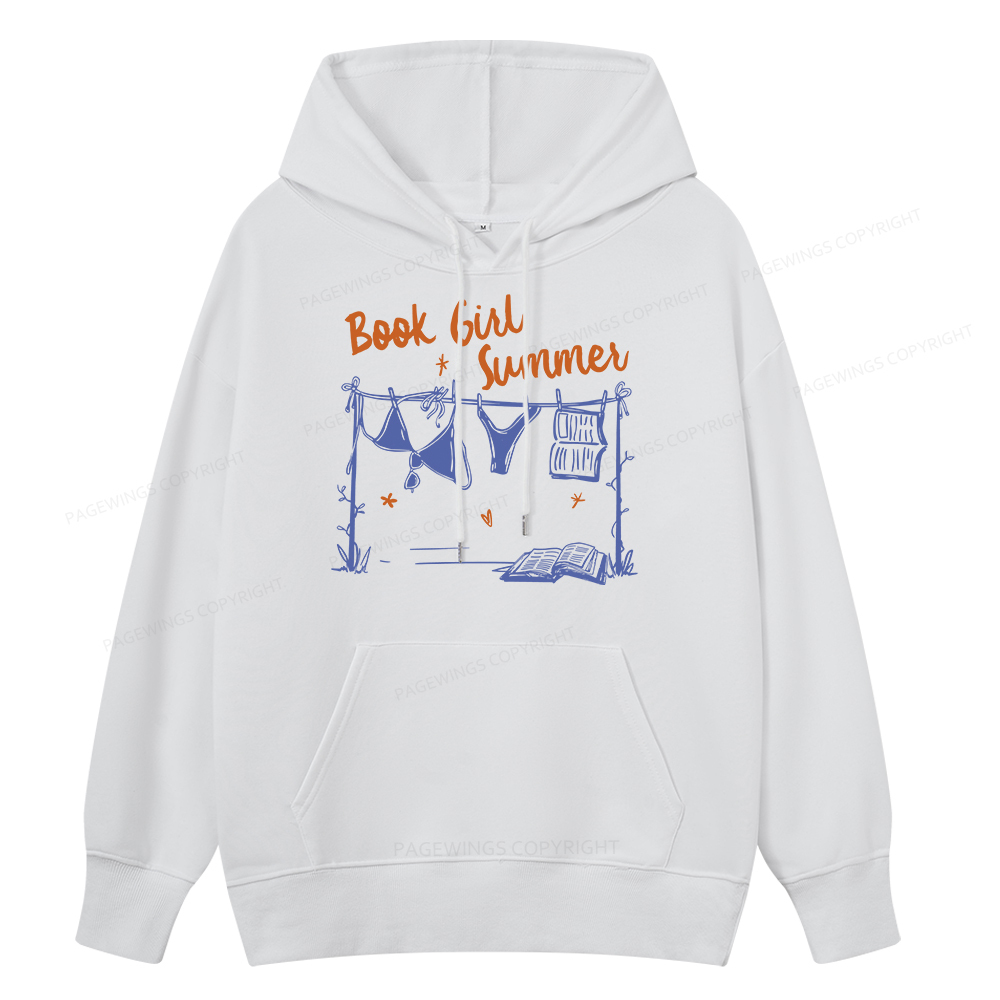 Pagewings Book Girl Summer Bookish Unisex Classic Hoodie