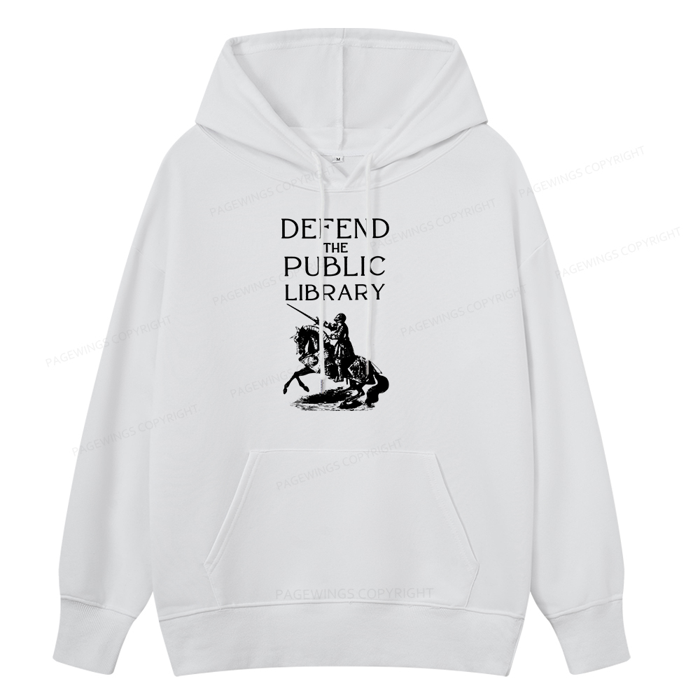 Pagewings Defend The Public Library Unisex Classic Hoodie