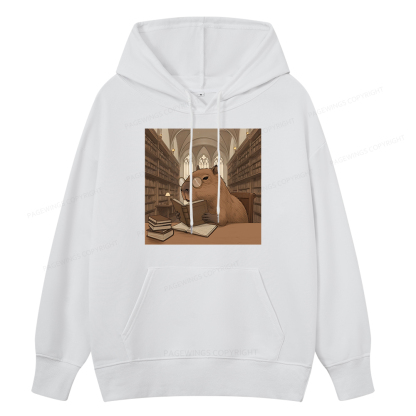 Pagewings The Reader Capybara Unisex Classic Hoodie