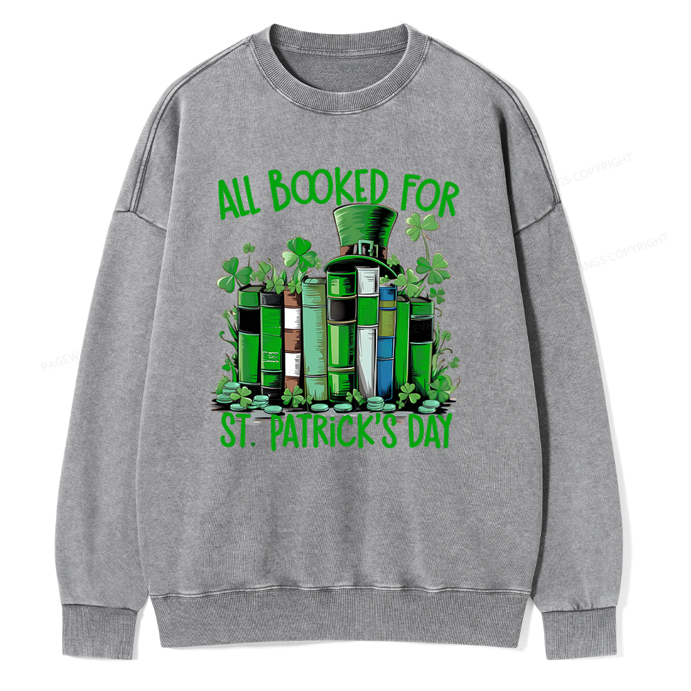 Pagewin Bookish Shirt,Funny Book Lover Shirt Unisex Washed Sweatshirt