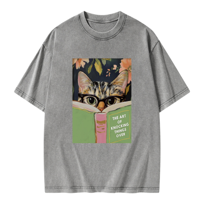 Pagewings The Art of Knocking Things Over Unisex Washed T-shirt