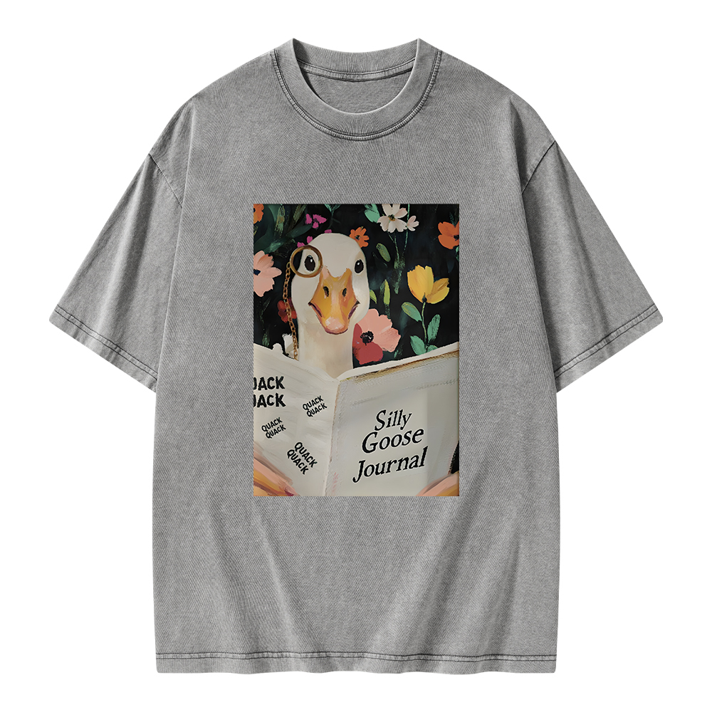 Pagewings Silly Goose Journal Unisex Washed T-shirt
