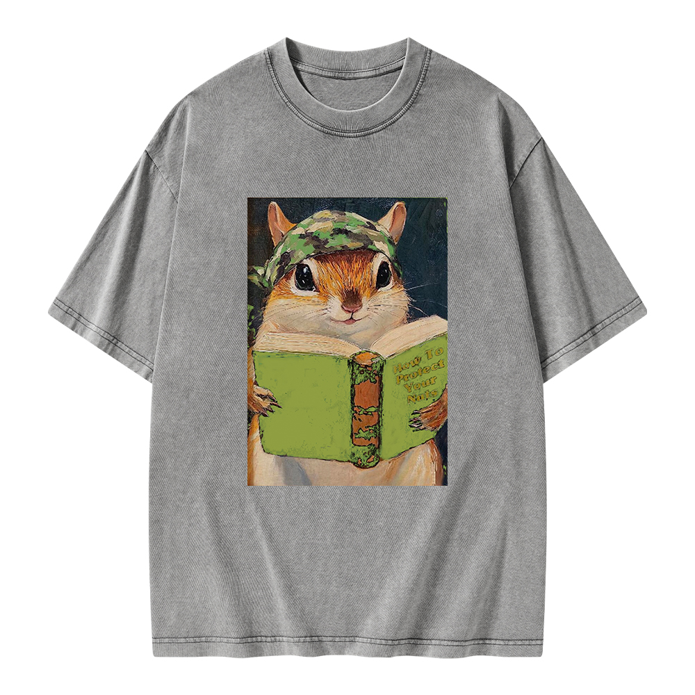 Pagewings How To Protect Your Nuts Unisex Washed T-shirt