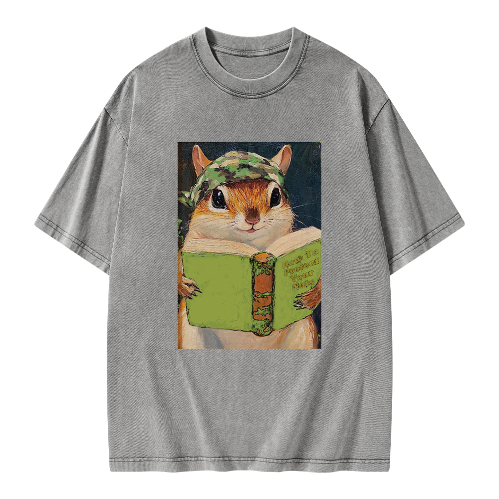 Pagewings How To Protect Your Nuts Unisex Washed T-shirt