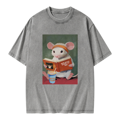 Pagewings Gym Rat's Guide To Abs Unisex Washed T-shirt