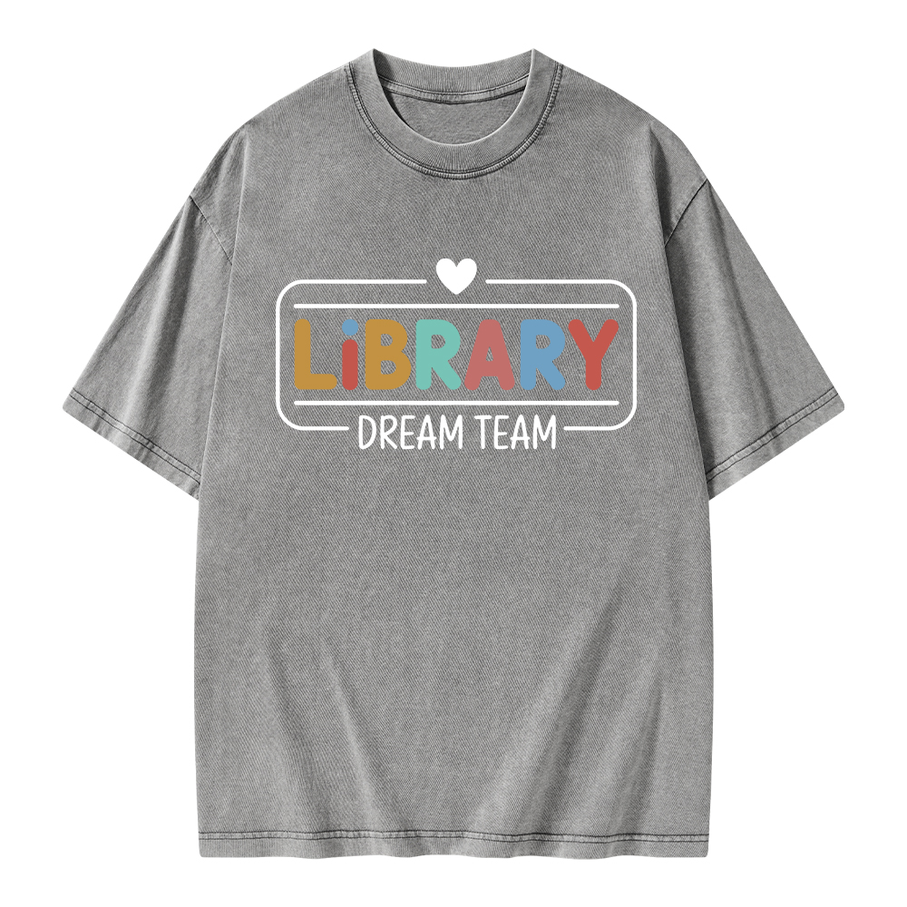 Pagewings Library Dream Team Unisex Washed T-shirt