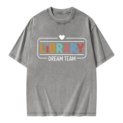 Pagewings Library Dream Team Unisex Washed T-shirt