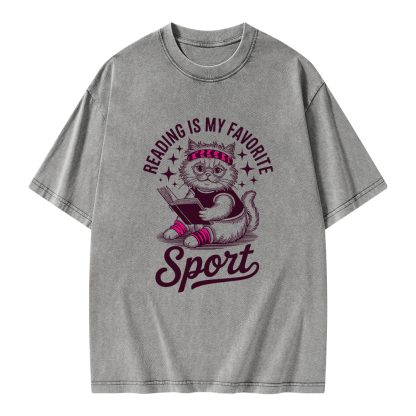 Pagewings Reading is My Favorite Sport Unisex Washed T-shirt