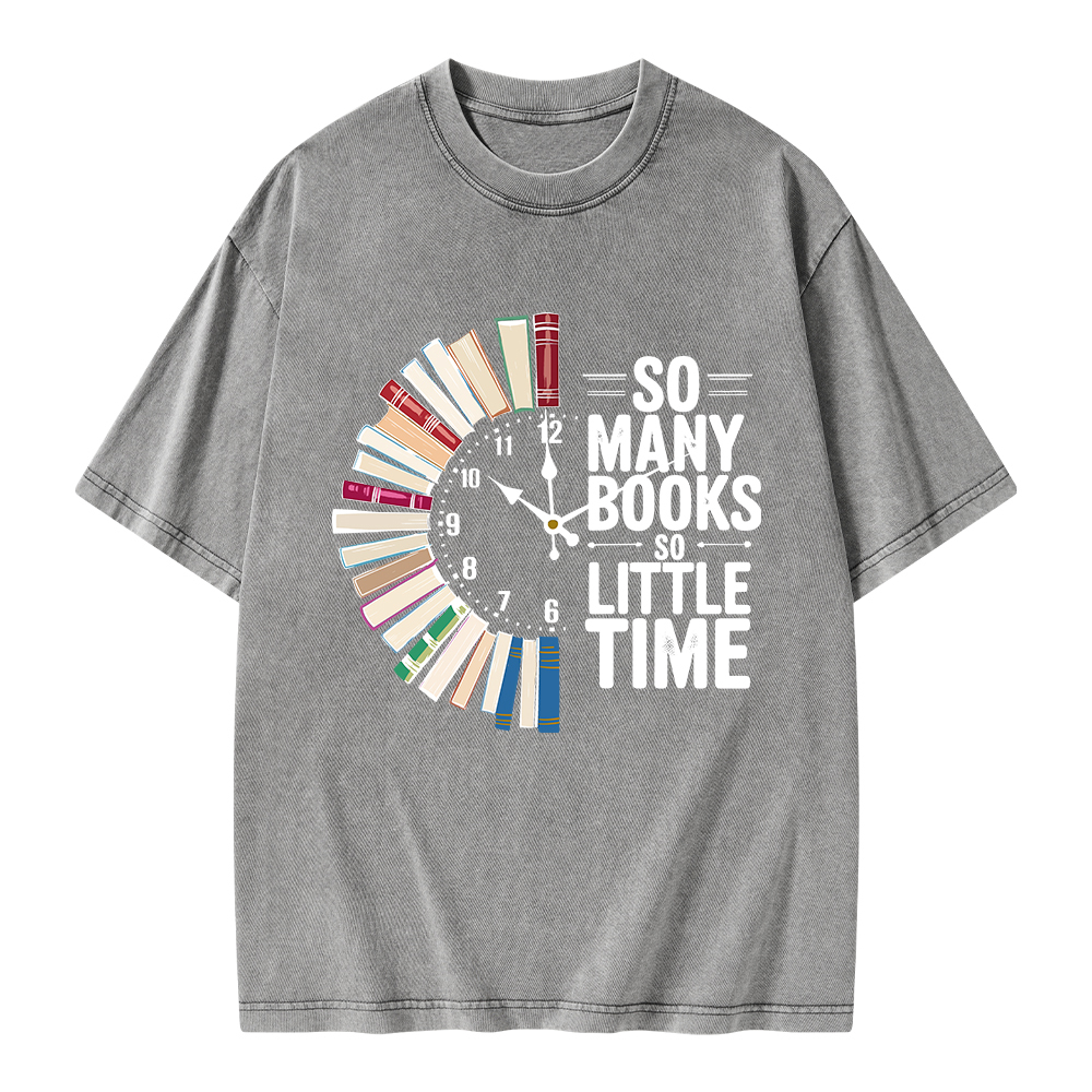 Pagewings So Many Books So Little Time Unisex Washed T-shirt