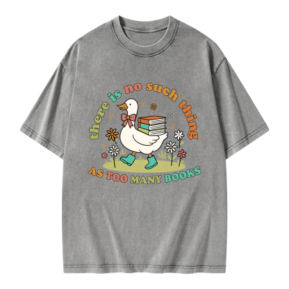 Pagewings Cute Bookish Goose Unisex Washed T-shirt